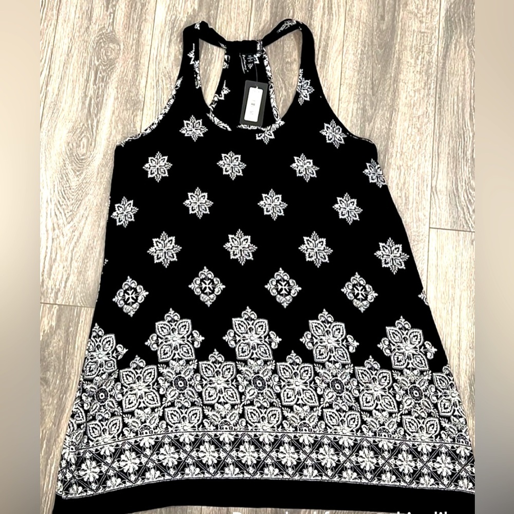 Portocruz Black and White Swim Coverup  - Size XXL